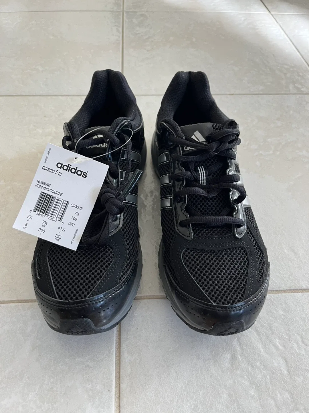 New Adidas Duramo 5 M Black Running Shoes - Size 8 image indicator(2)