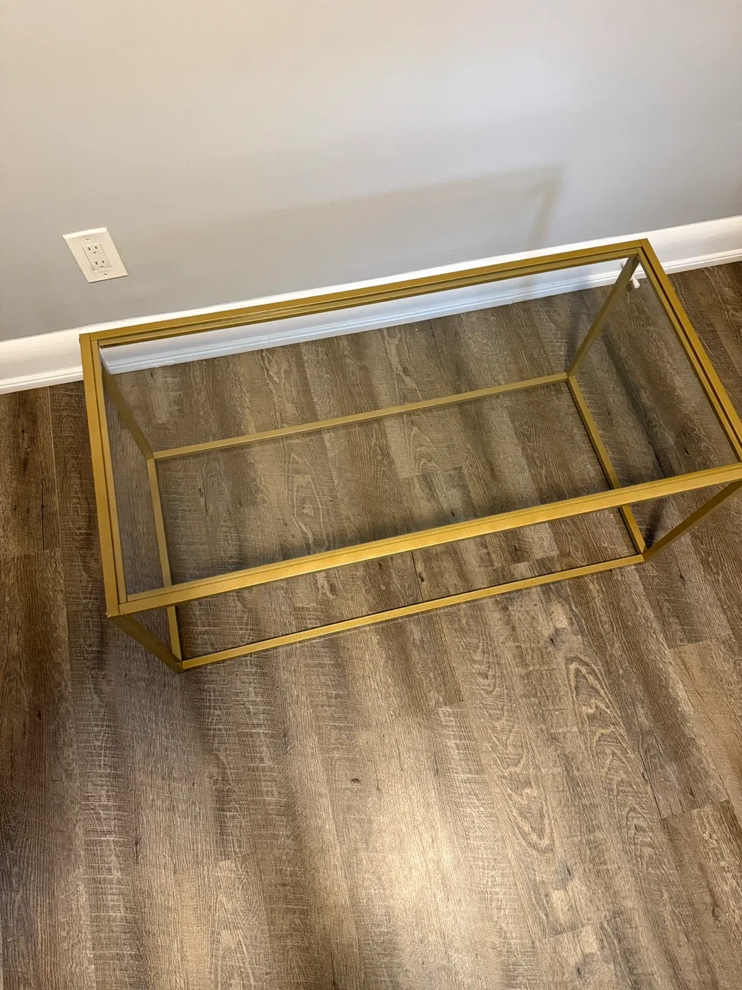 Gold Metal & Glass Coffee Table (39.37in) image indicator(2)