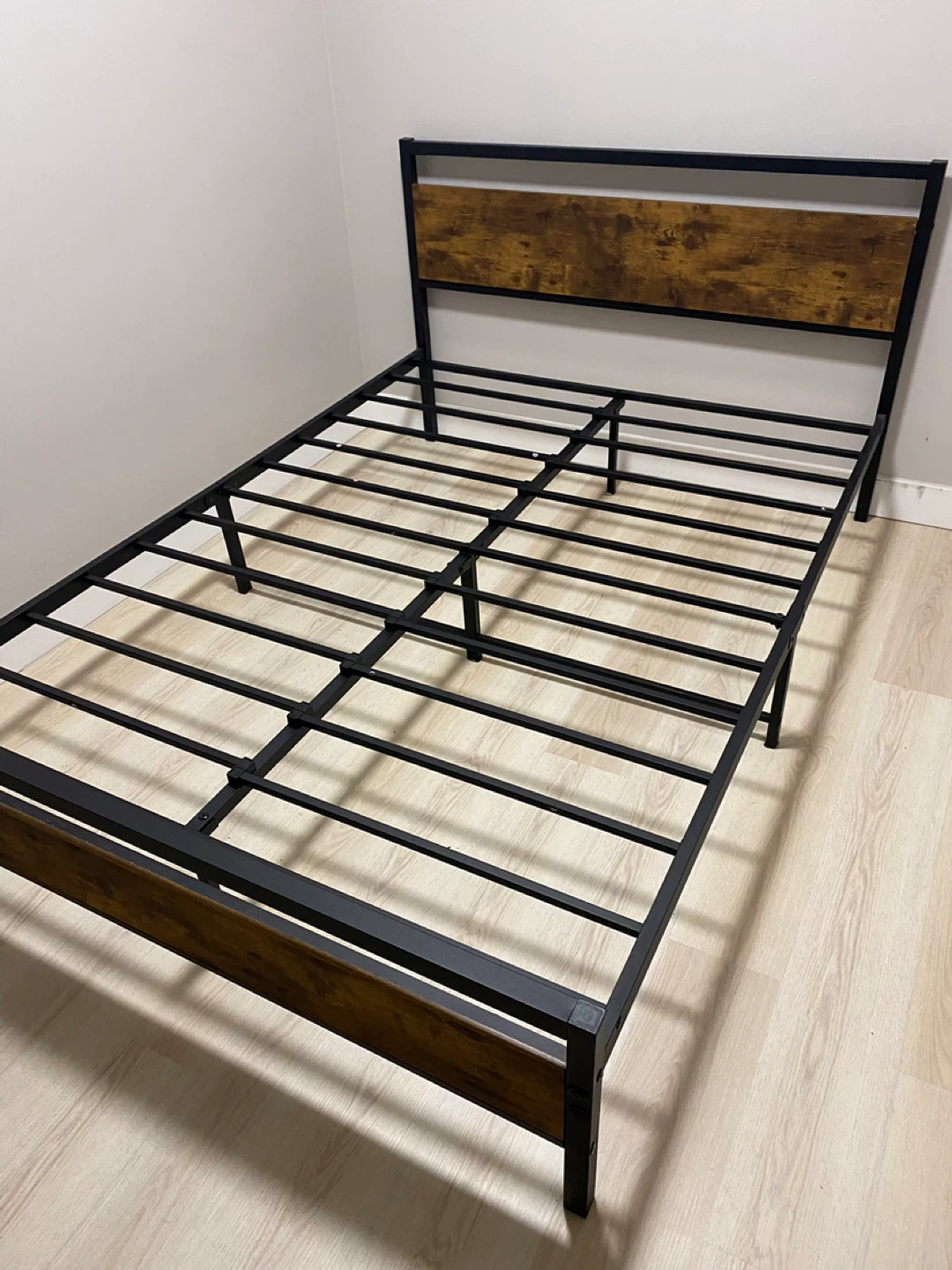 Metal and Wood Bed Frame