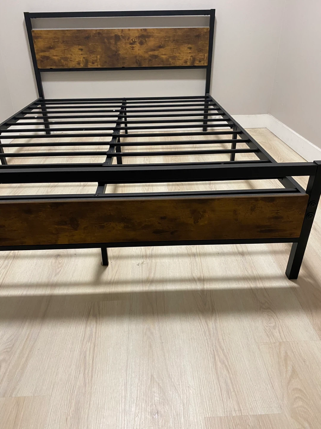 Metal and Wood Bed Frame - photo 2