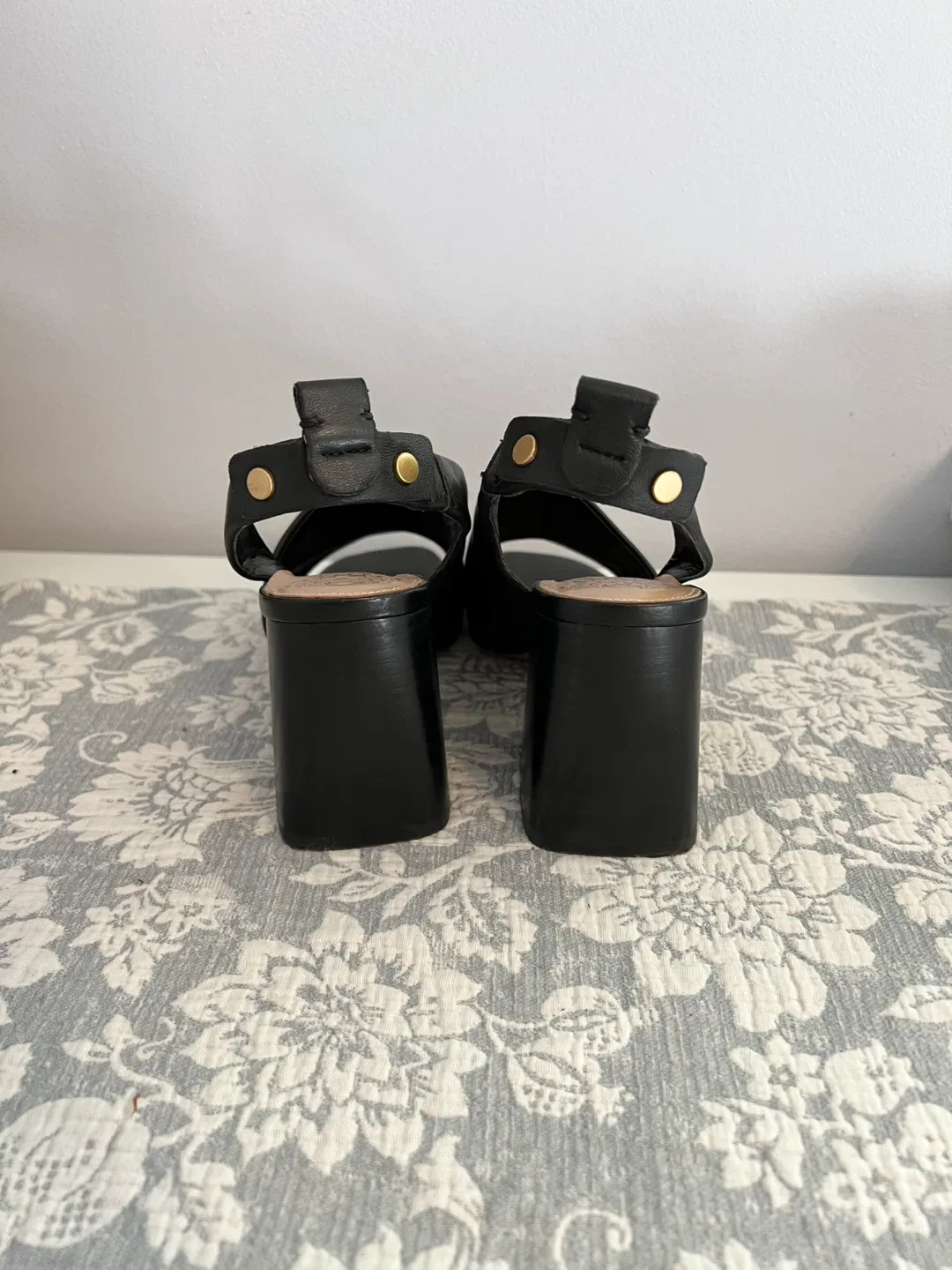 Vince Camuto Black Block Heels - Size 6.5 image indicator(3)