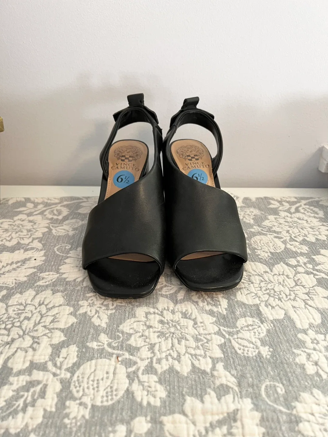 Vince Camuto Black Block Heels - Size 6.5 image indicator(2)