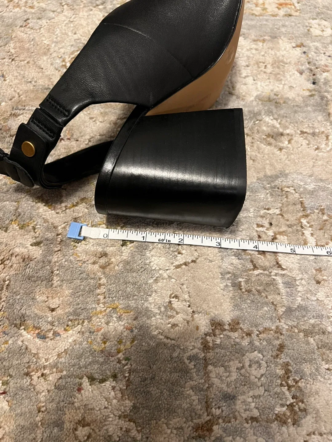 Vince Camuto Black Block Heels - Size 6.5 image indicator(6)