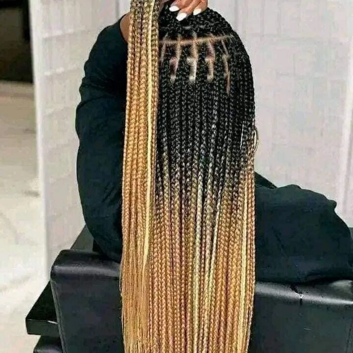 Knotless braids box braids n boho braids - photo 4