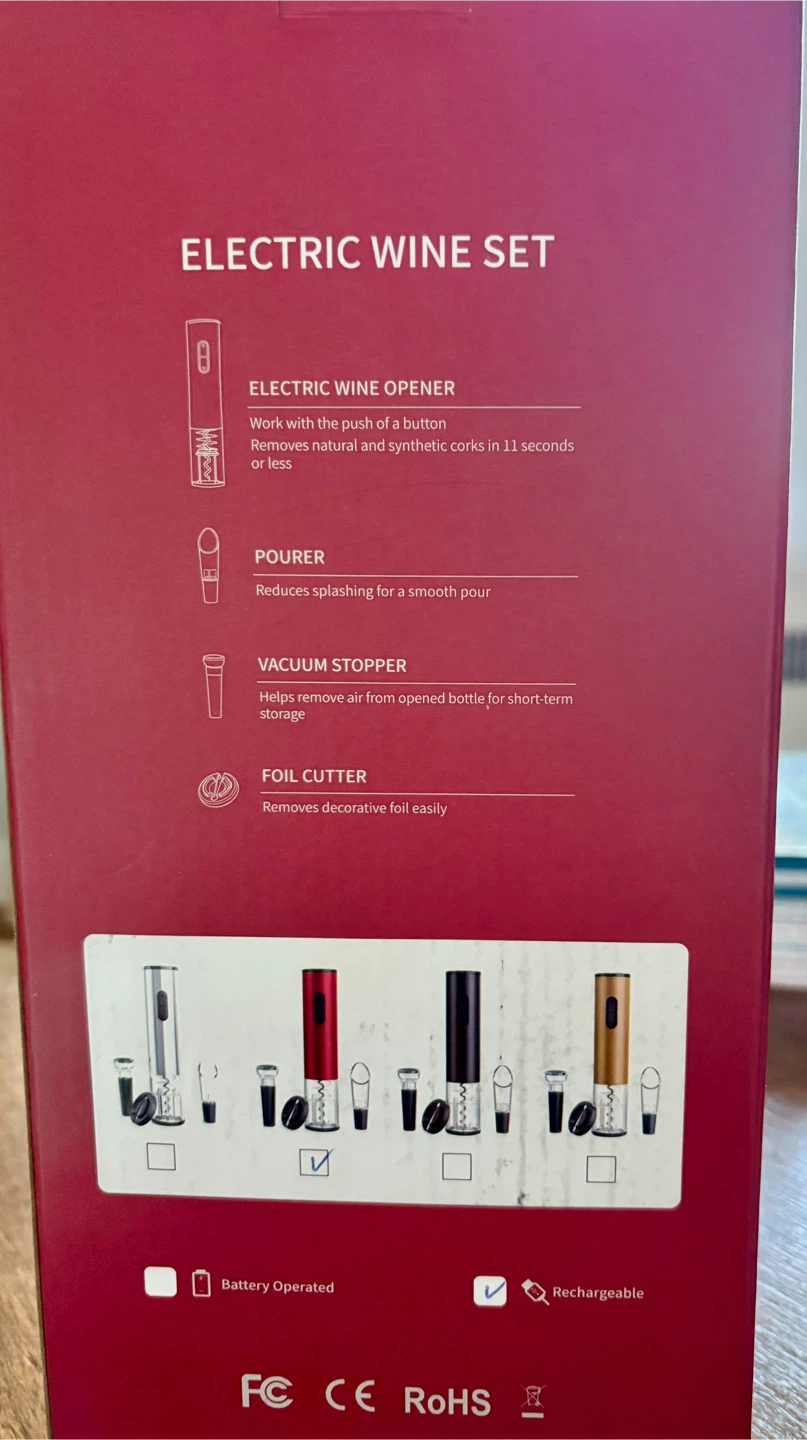 NEW Electric Wine Bottle Opener Set. - photo 3