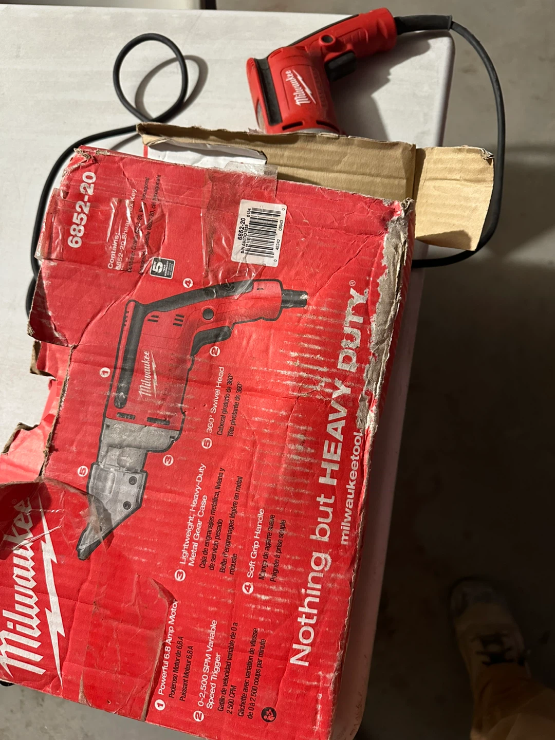 Milwaukee Corded Shear, 6.8a, 120v Ac