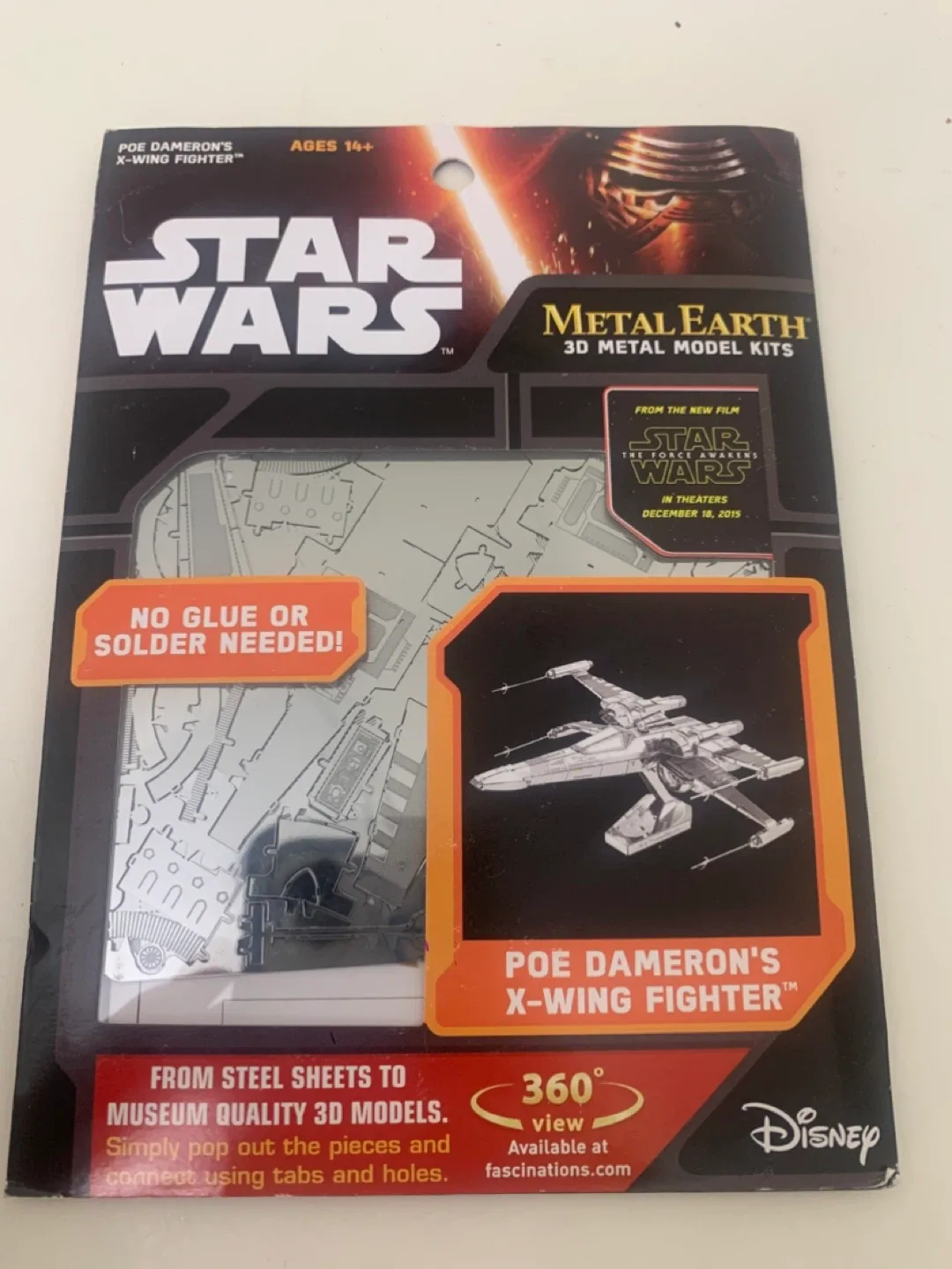 Star Wars Metal Earth Poe Dameron's X-Wing Fighter 3D Model Kit