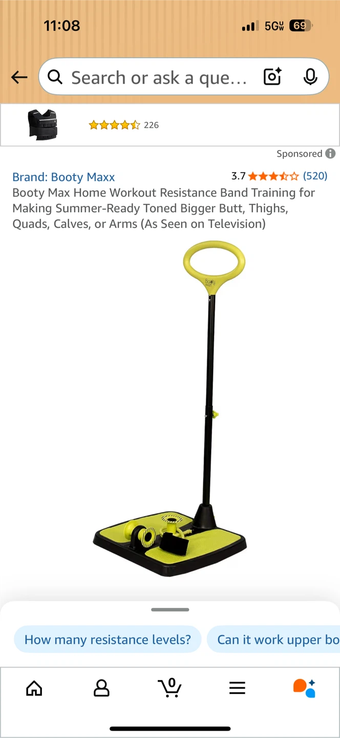 Booty Maxx Home Workout Resistance Band Training