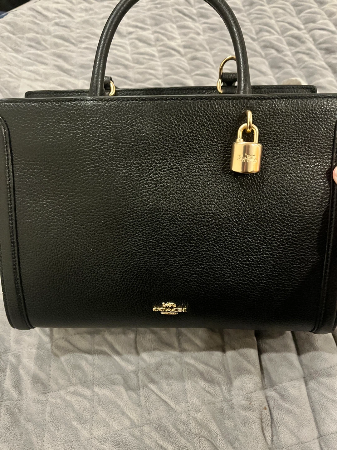 Coach Black Leather Satchel Handbag - photo 2