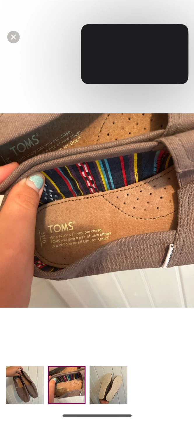 TOMS Size 10 Canvas Slip-On Shoes - photo 2