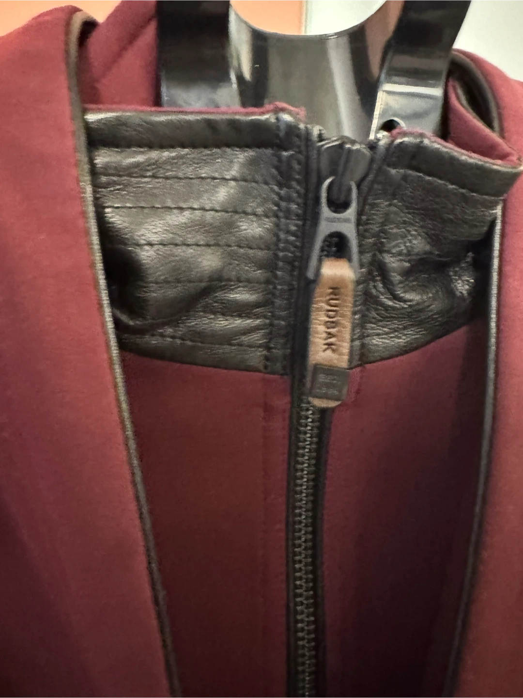 Rudsak coat (Burgundy (with black leather details) - photo 5