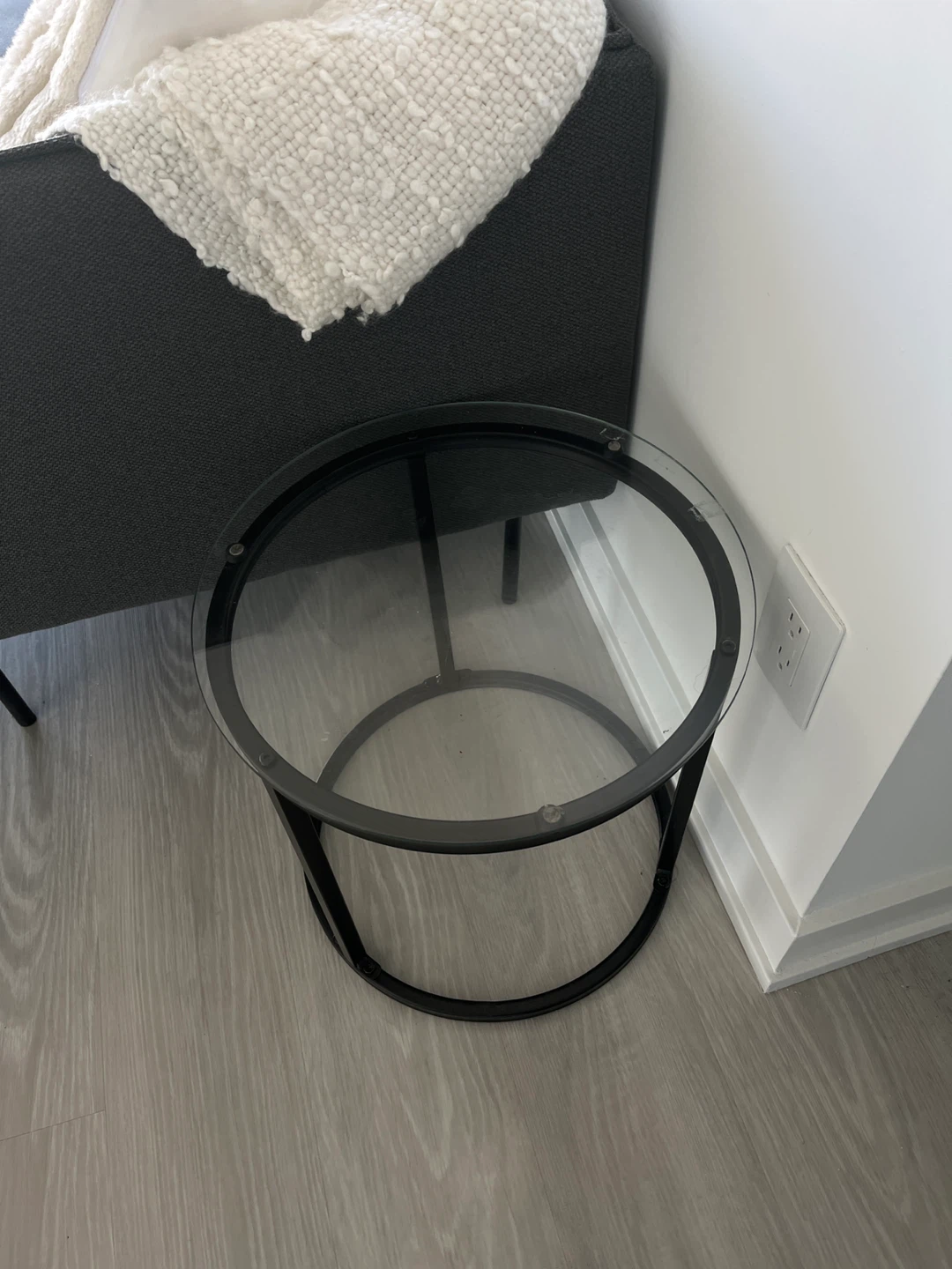 Black Glass Round Side Tables - photo 4