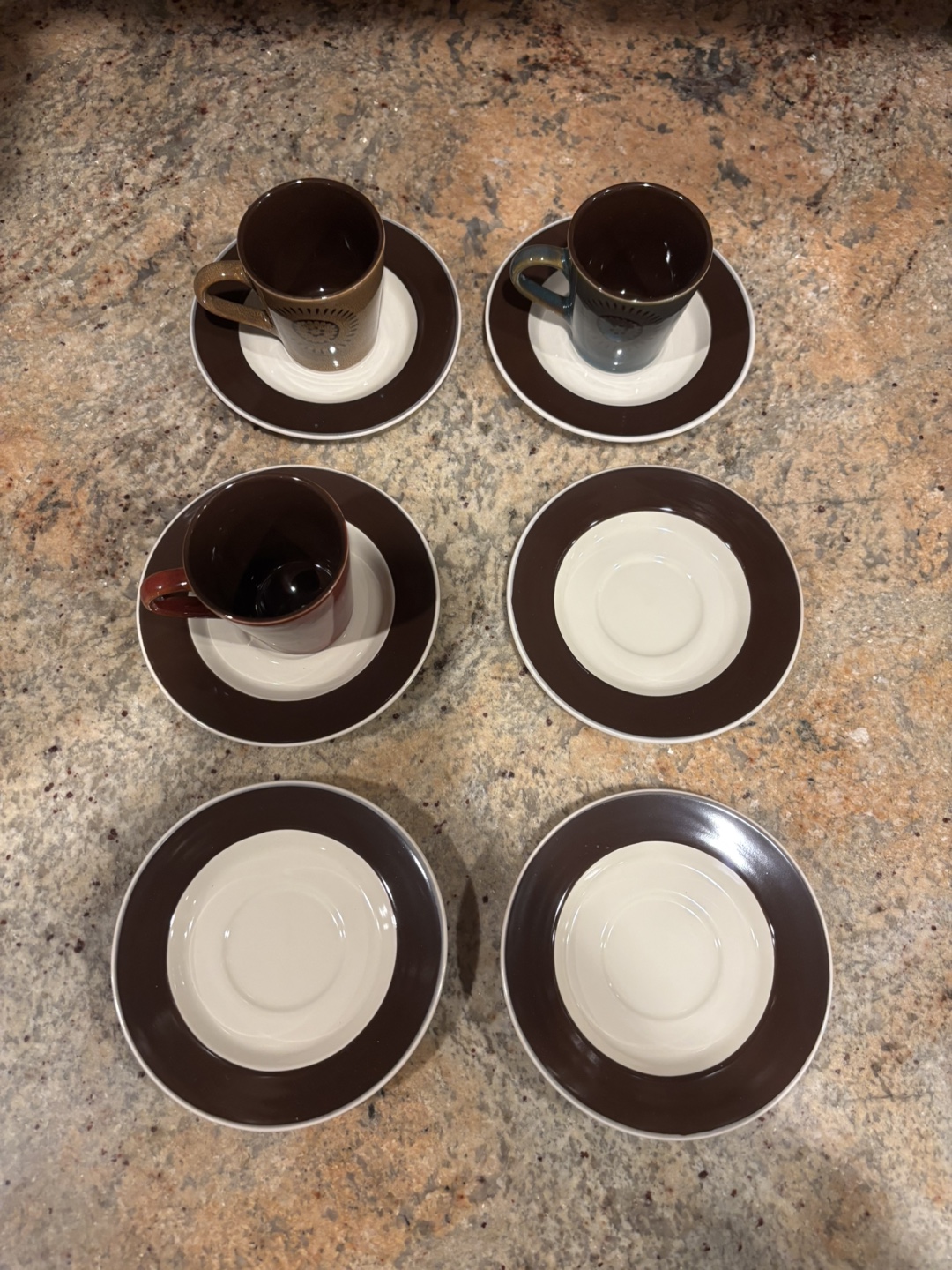 Vintage Brown Coffee Cup and Saucer Set - photo 5