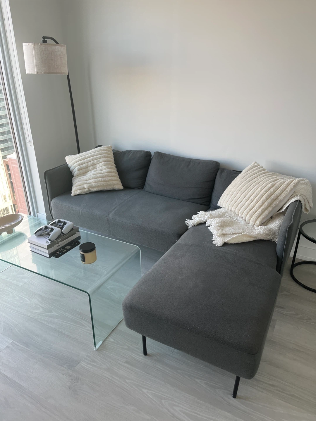 Structube Grey Sectional Sofa