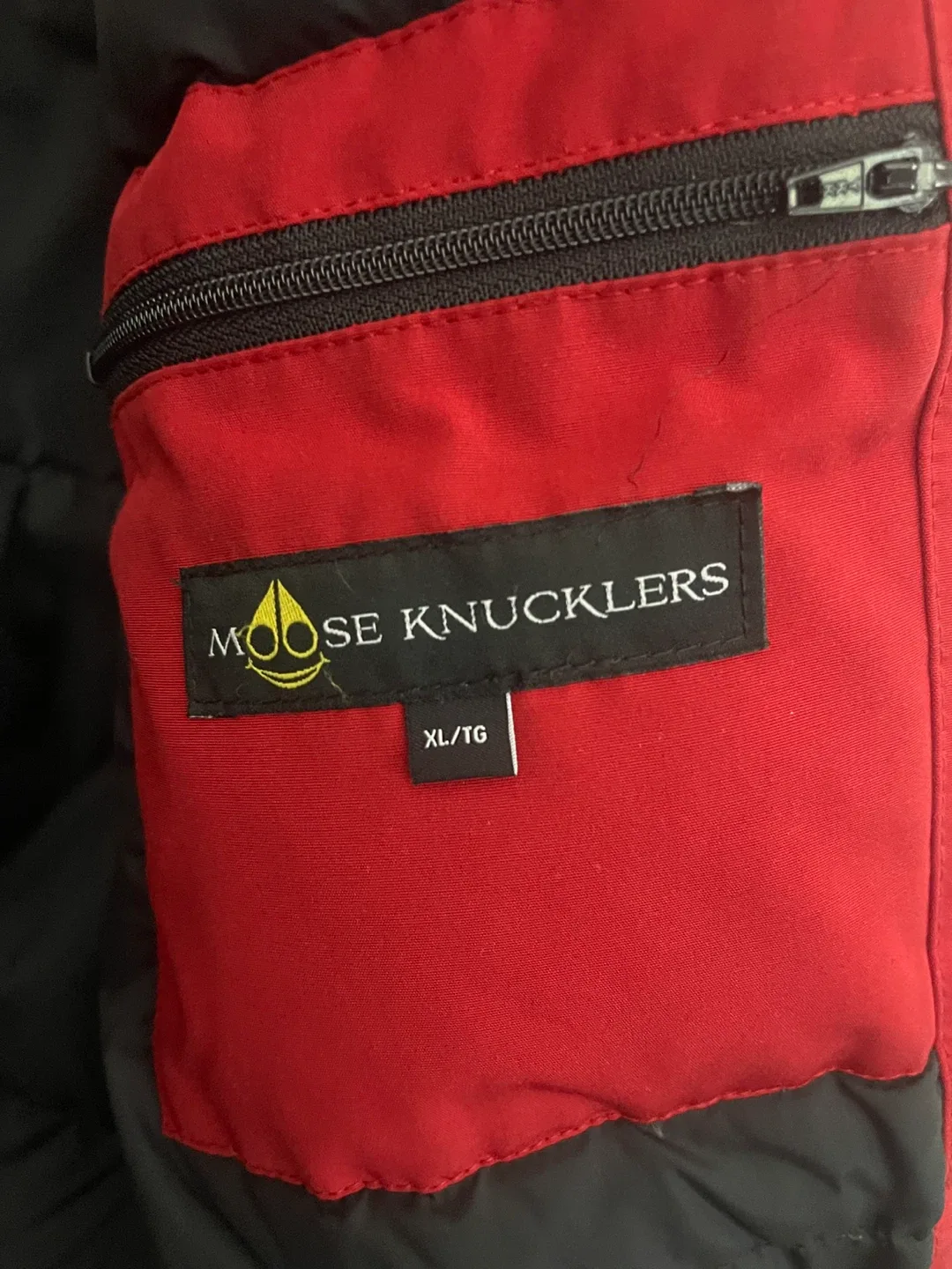 Moose Knuckles Red Bomber Jacket - Size XL image indicator(5)