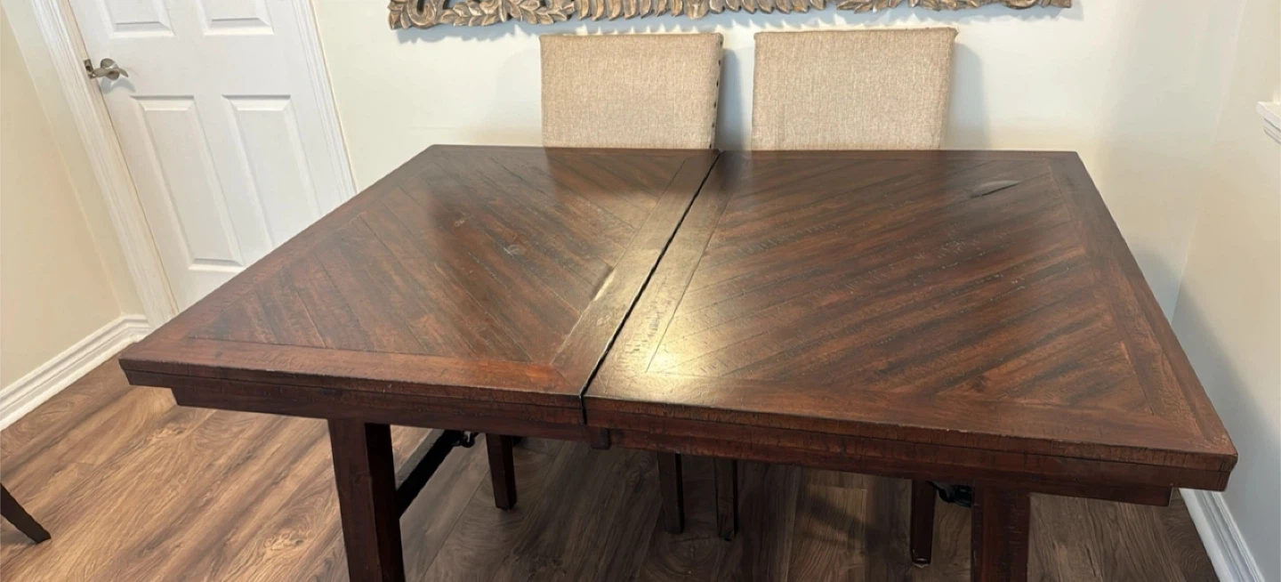 Dining Table with 4 Chairs and bench - photo 3