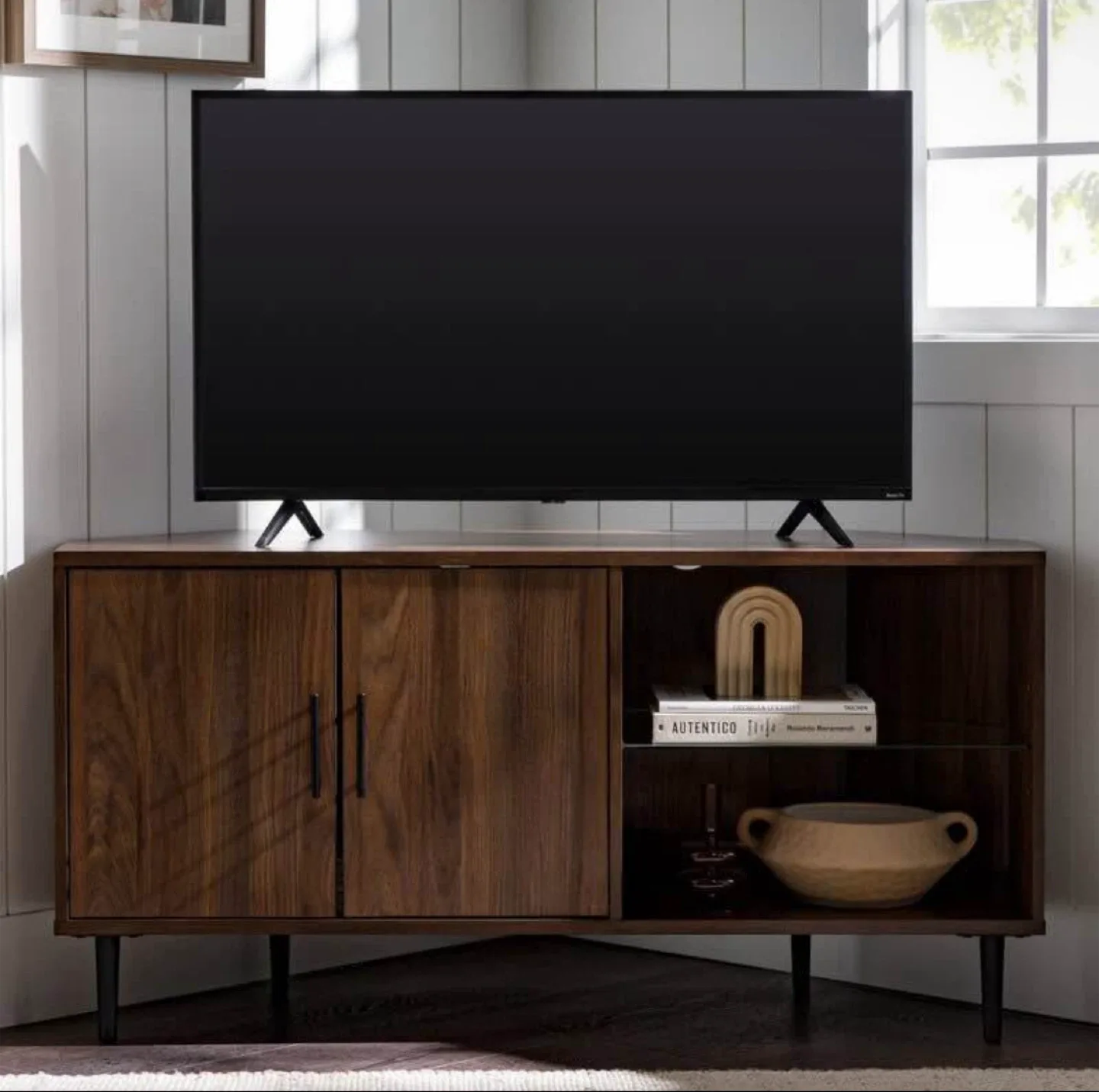 New Mid-Century Modern Corner TV Console image indicator(2)