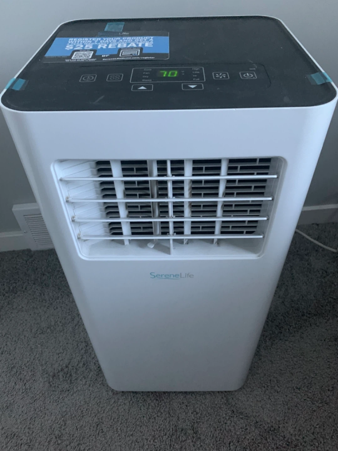SereneLife Portable Air Conditioner - White - photo 2
