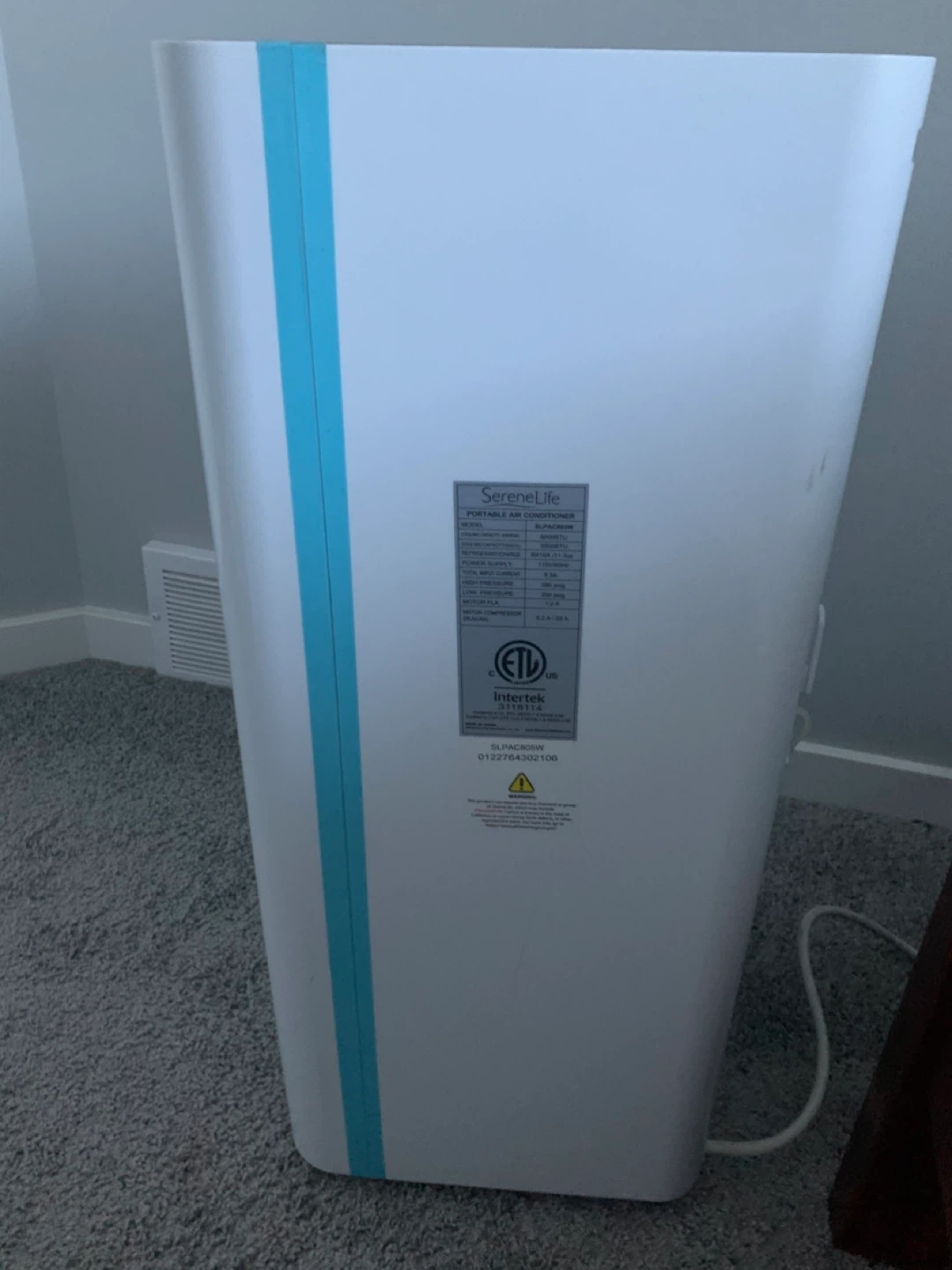 SereneLife Portable Air Conditioner - White - photo 4