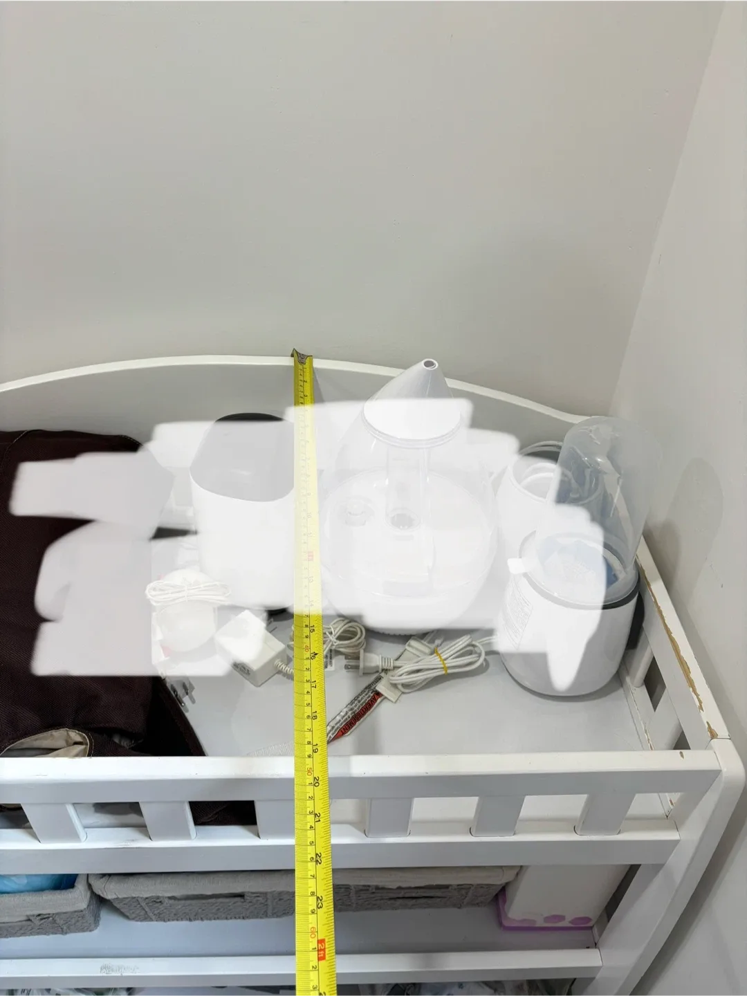 White Baby Changing Table and changing pad image indicator(2)