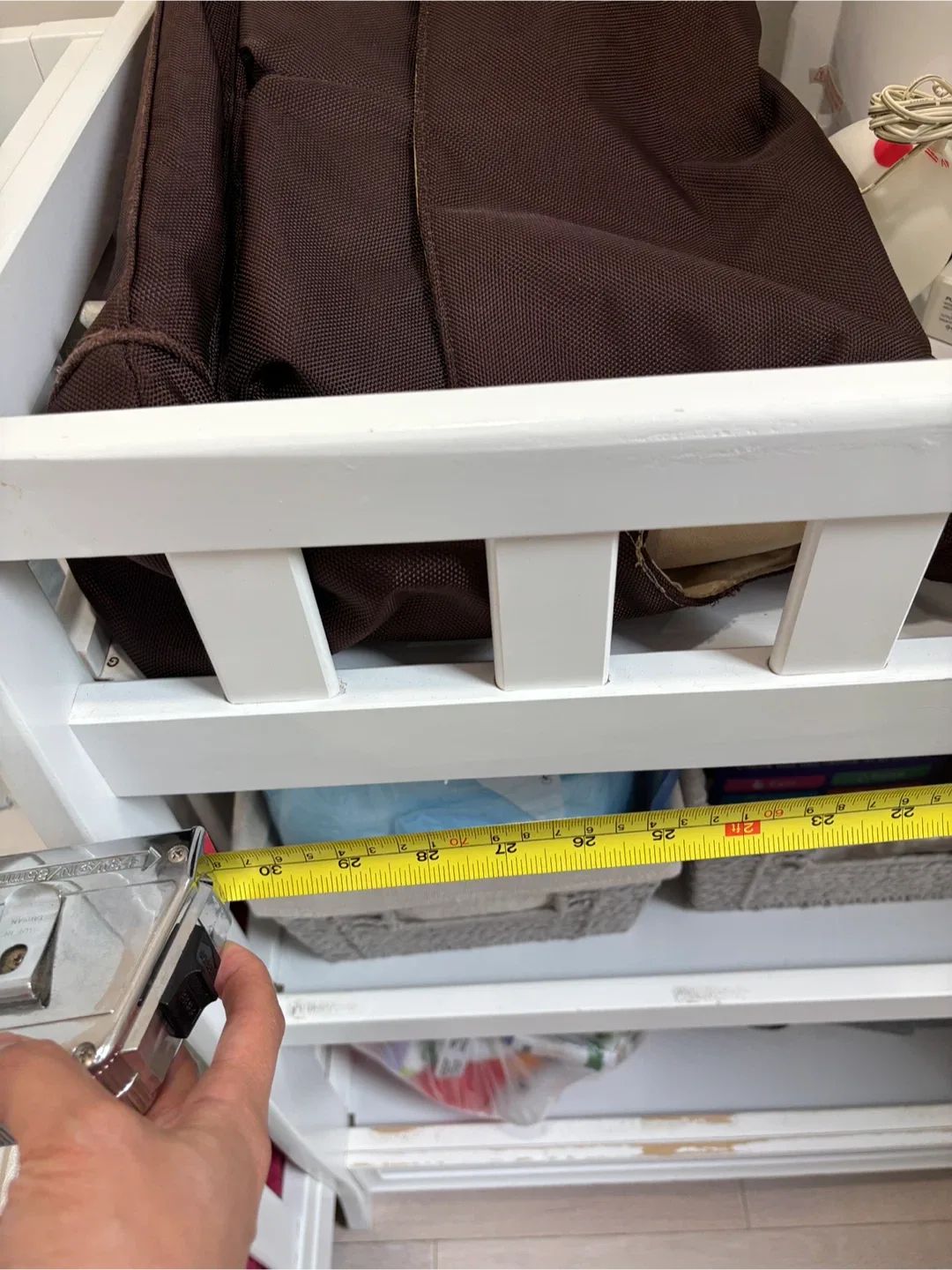 White Baby Changing Table and changing pad image indicator(3)