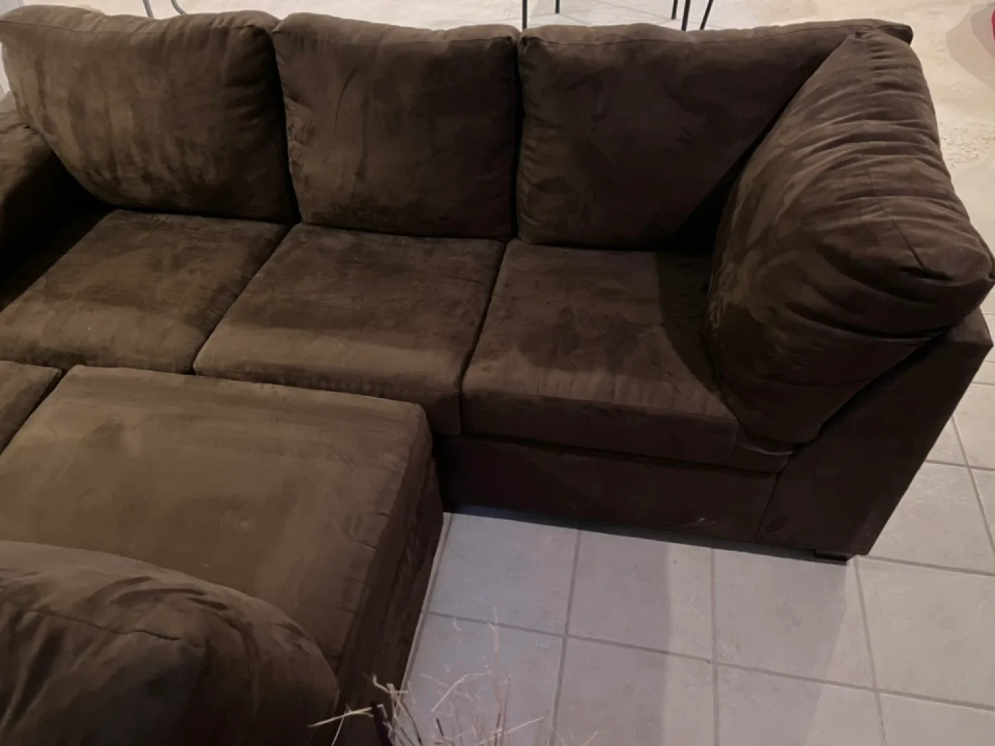 2 Pieces: Brown Sectional + Sofa Bed image indicator(6)