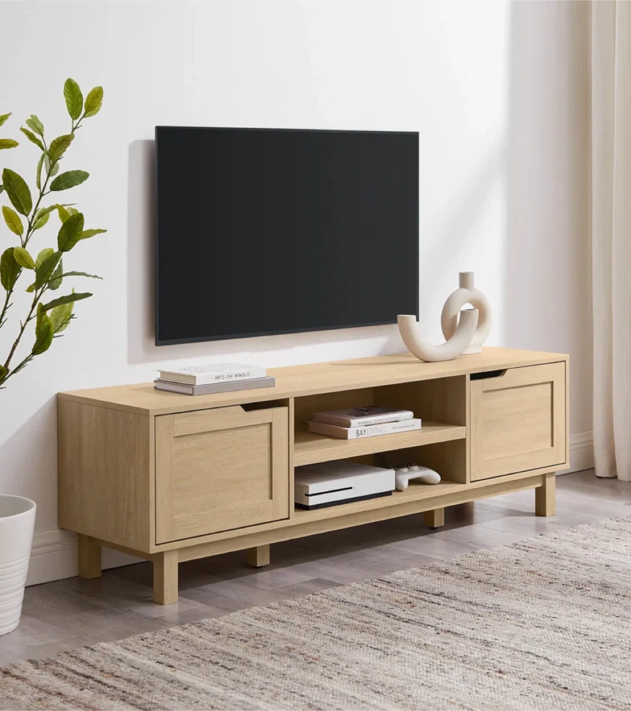 New Boho 2-Door TV Stand for TVs up to 65” image indicator(2)