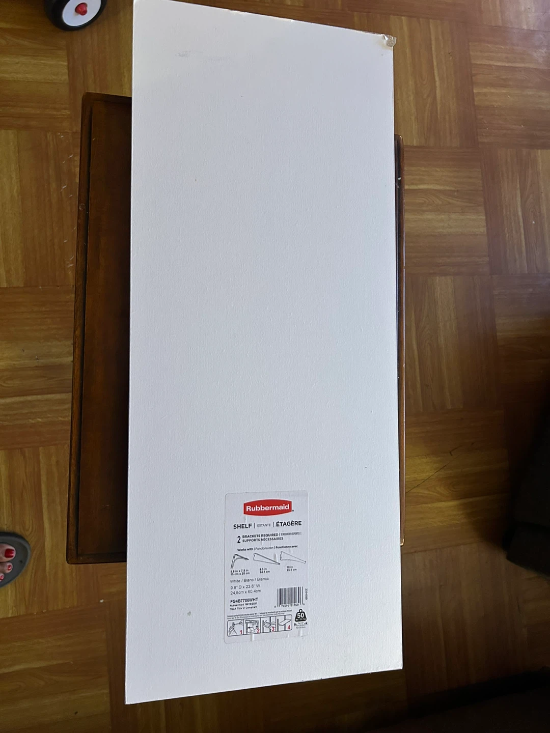 Rubbermaid White Shelf 9.8" x 23.8"