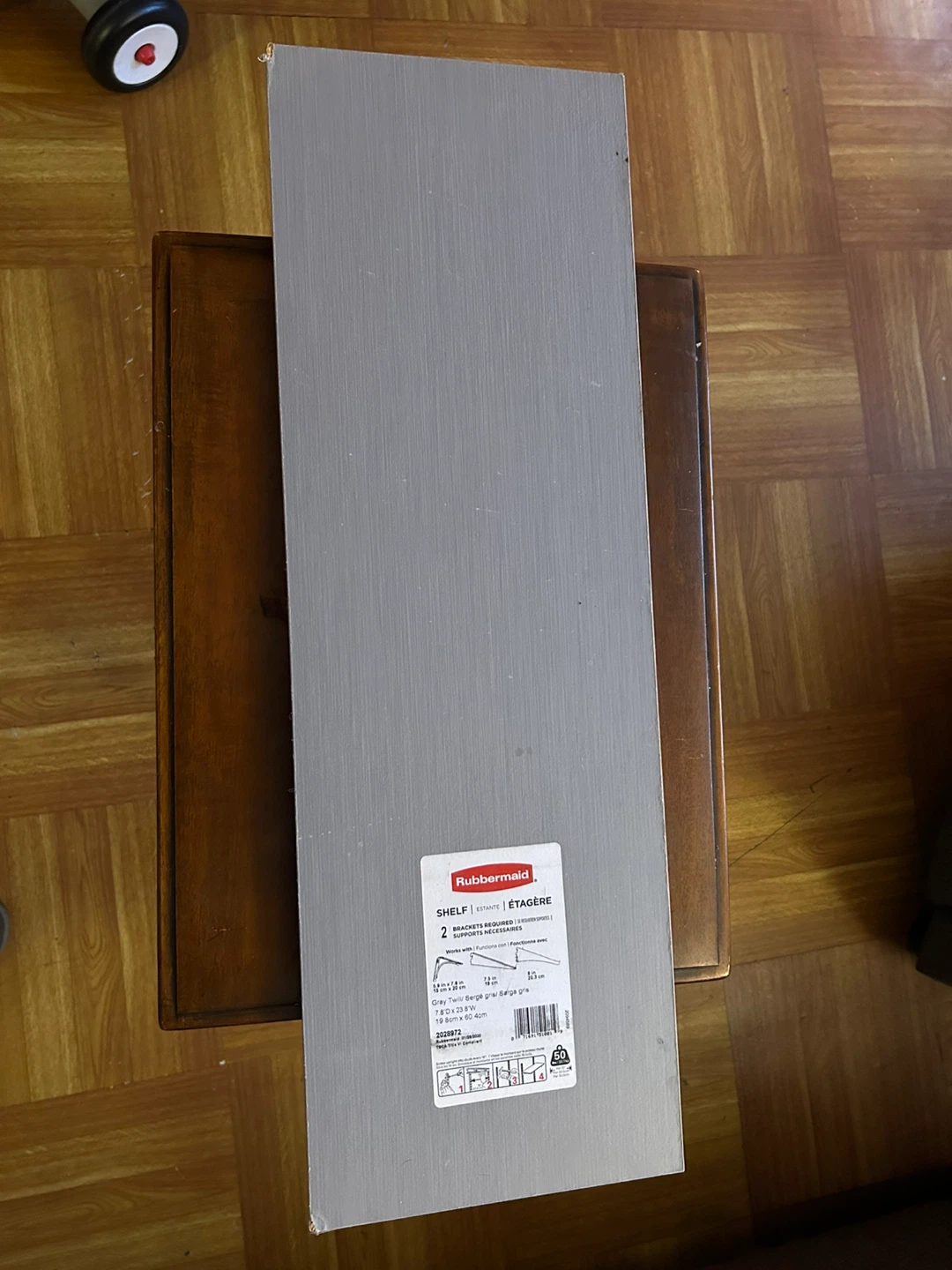 Rubbermaid Gray Twill Shelf 7.8"D x 23.8"W