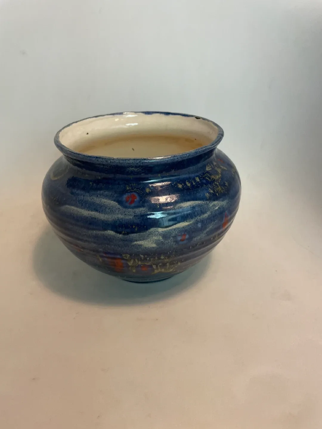 Handmade Blue Ceramic Bowl thumbnail