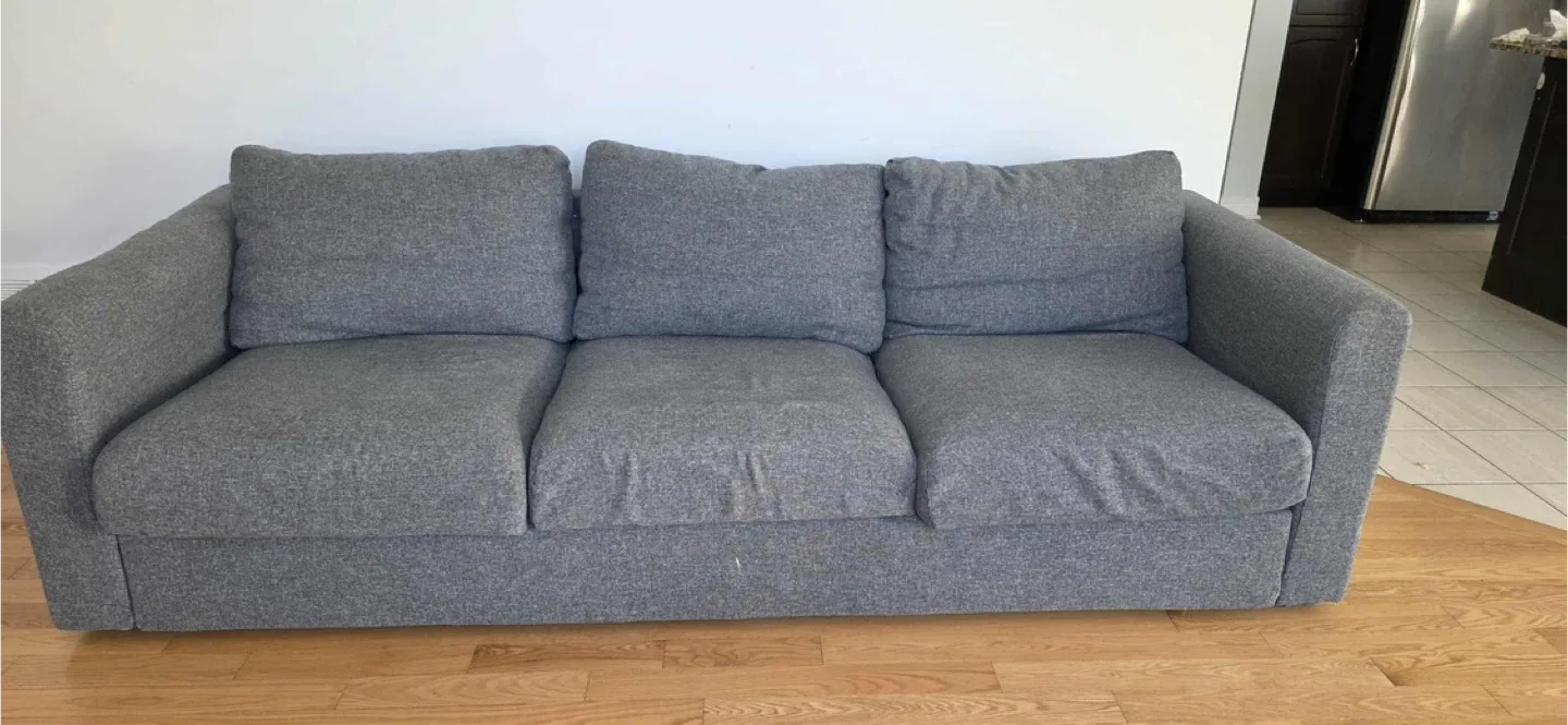 IKEA Grey 3-Seat Sofa image indicator(2)