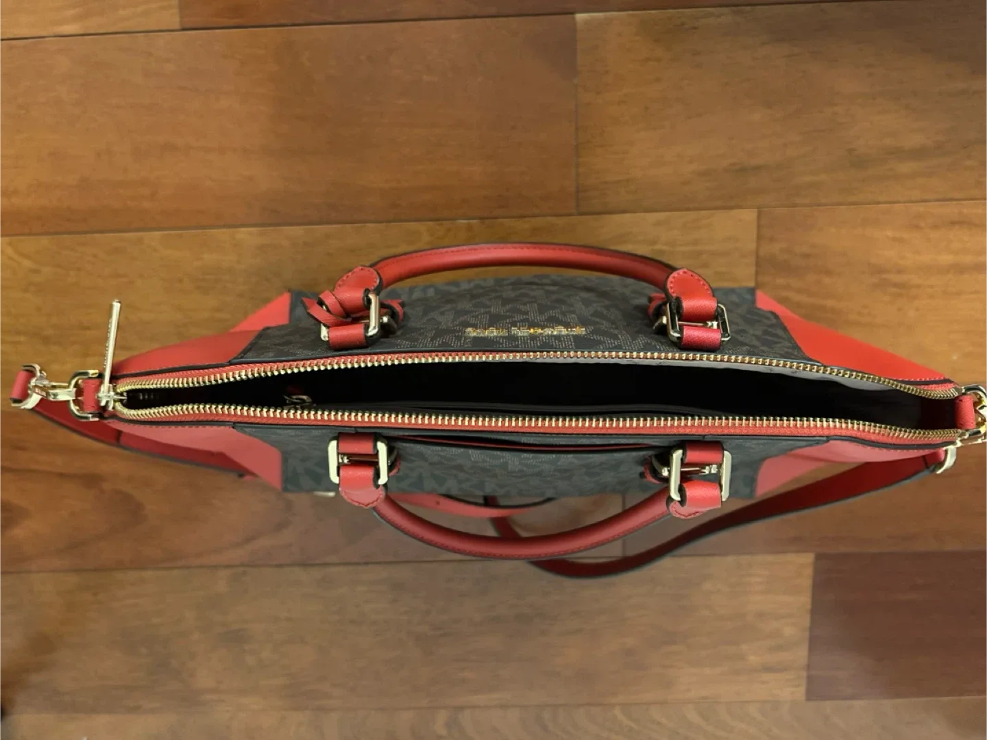 Michael Kors Satchel - Brown & Red image indicator(4)