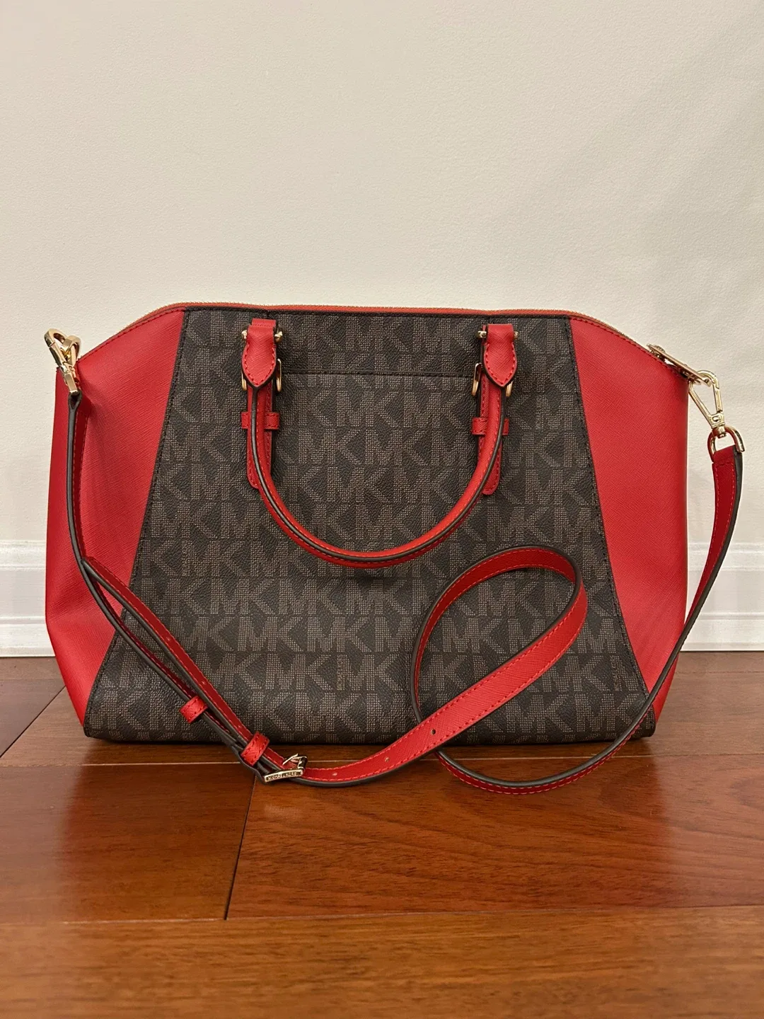 Michael Kors Satchel - Brown & Red image indicator(3)