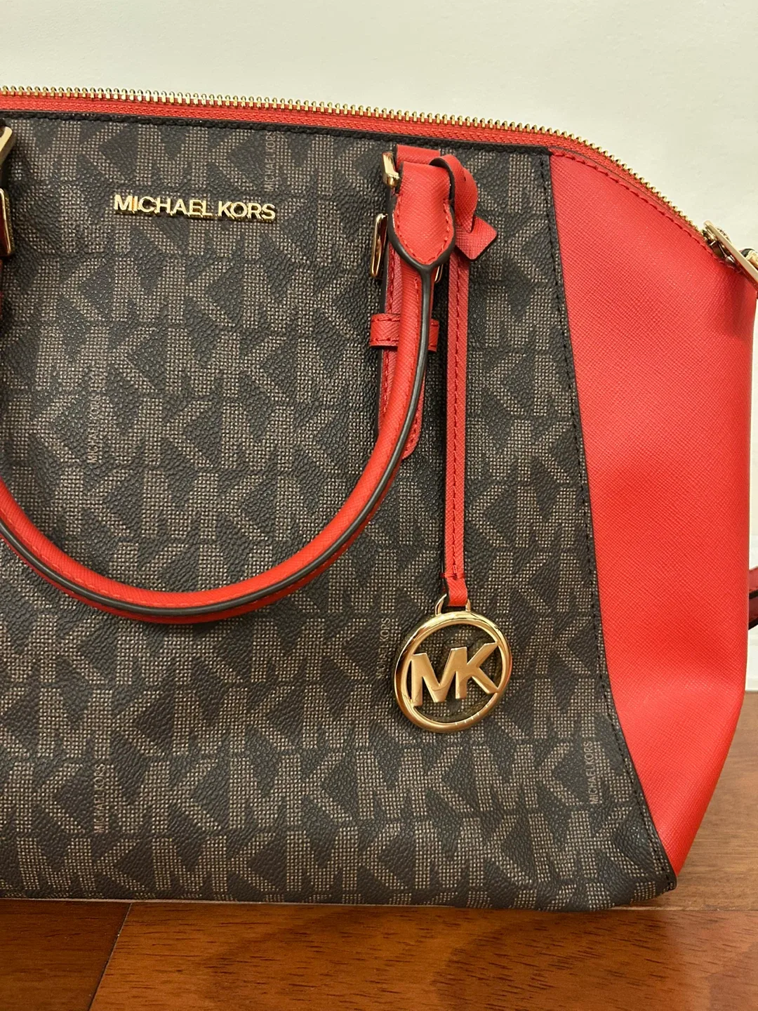 Michael Kors Satchel - Brown & Red image indicator(2)