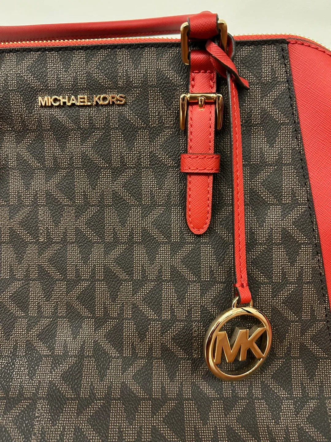 Michael Kors Satchel - Brown & Red image indicator(5)