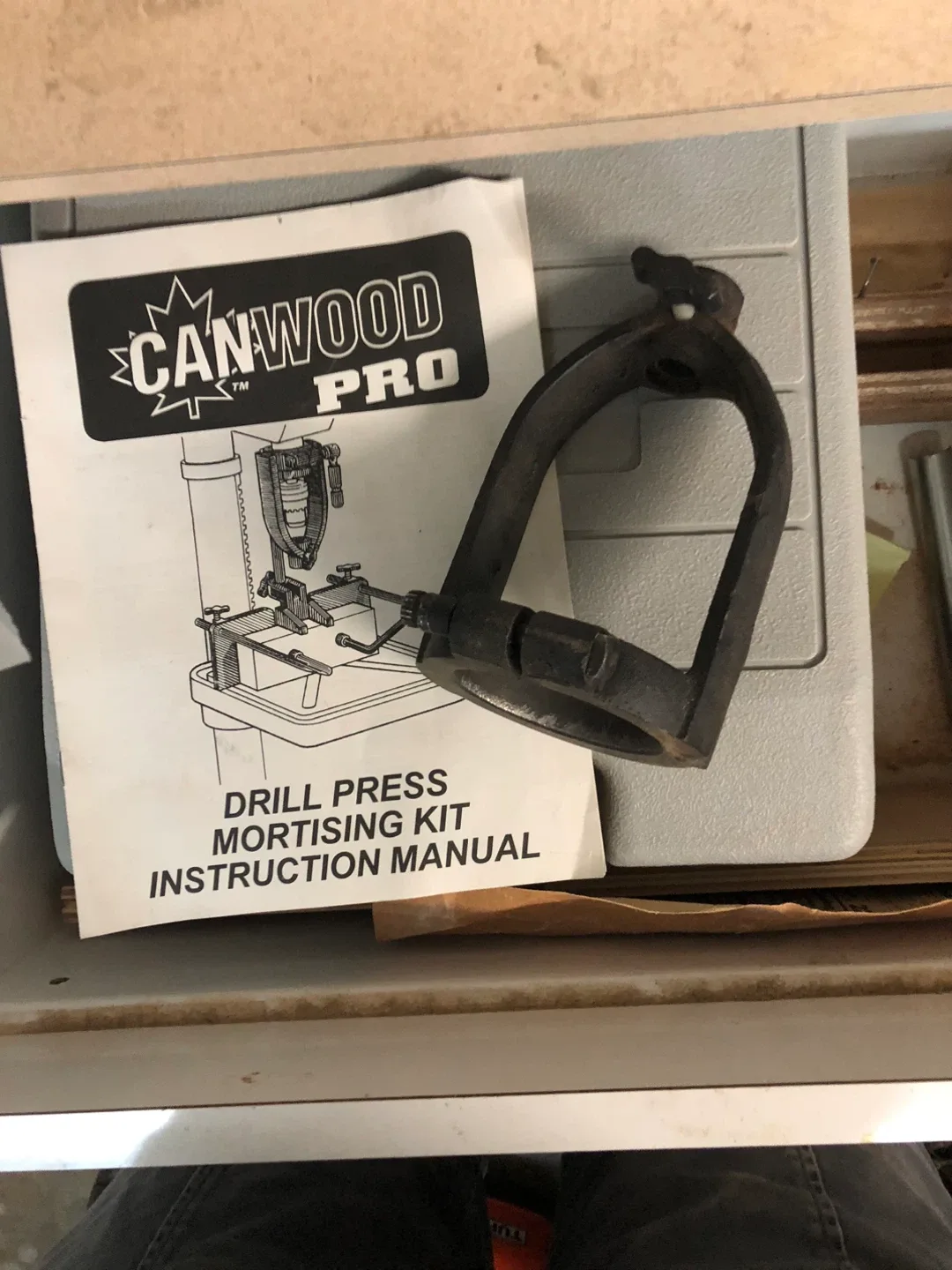 Drill Press Mortising Kit w manual -excellent condition image indicator(2)
