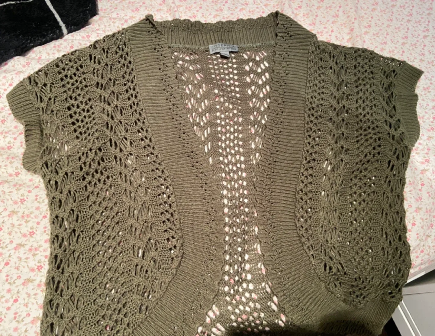 Green Crochet Cardigan