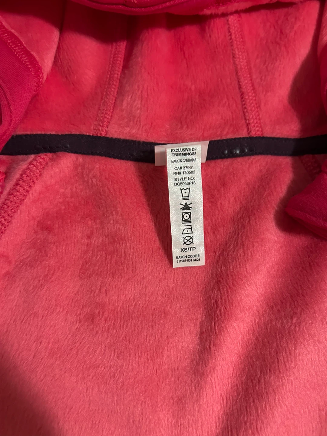 Diadora Hug Me zip up Hoodie - Size XS - Pink - photo 2