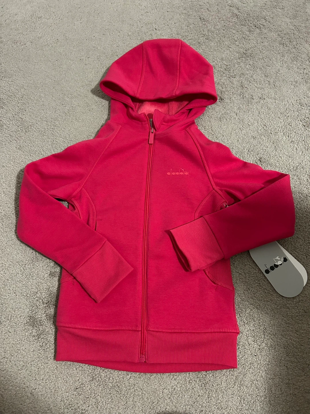 Diadora Hug Me zip up Hoodie - Size XS - Pink