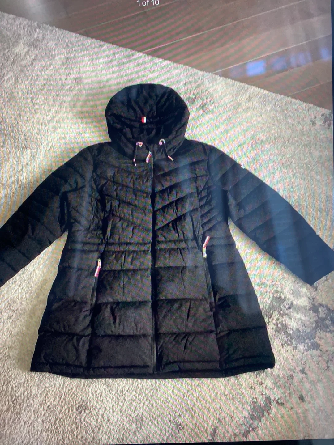 Tommy Hilfiger TH Flex Black Puffer Coat - Size 1X thumbnail