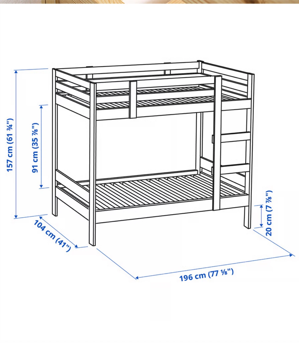 IKEA MYDAL Bunk Bed Frame - Pine - photo 2