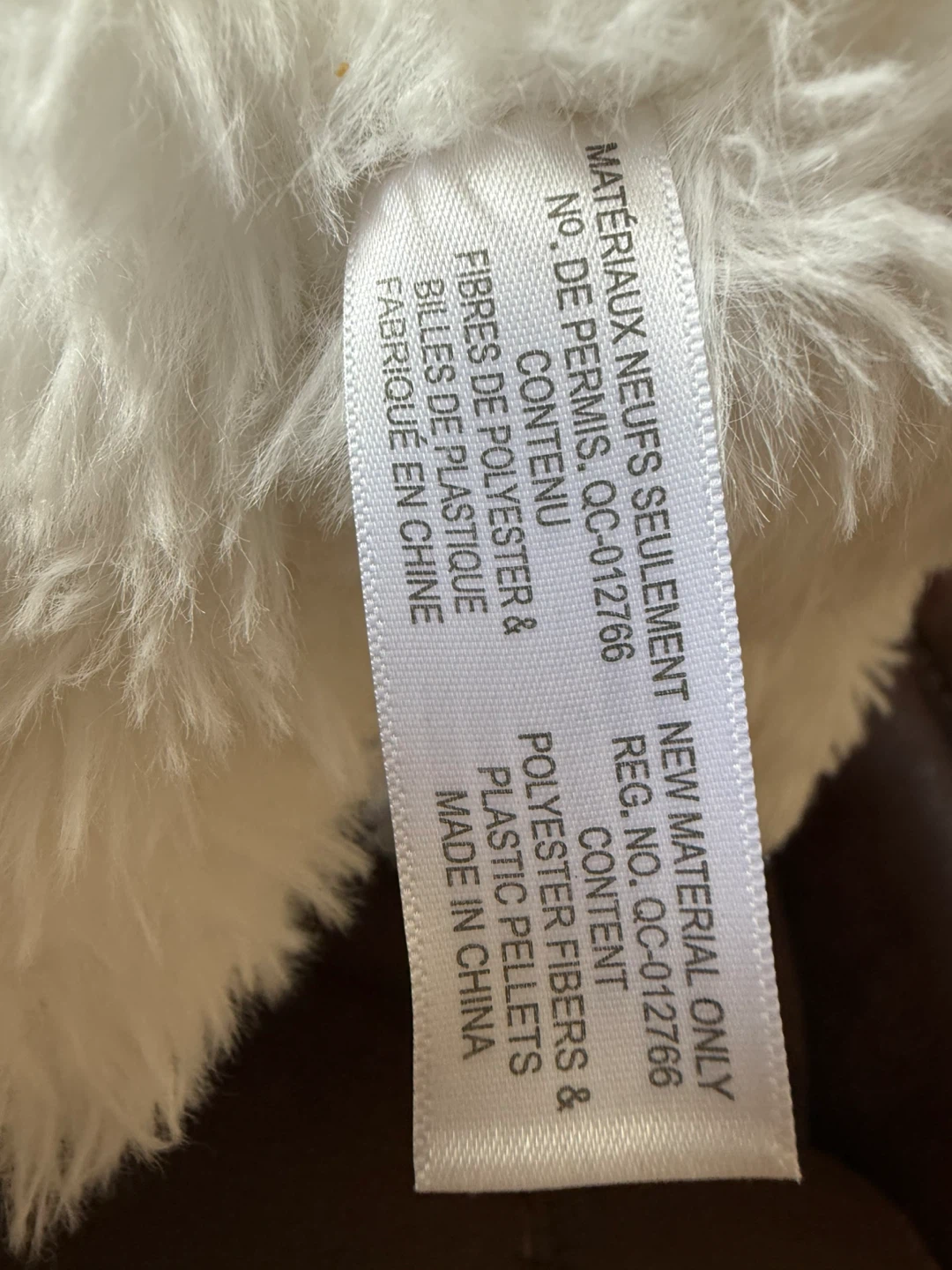Brand new Plush White Dog with christmas Plaid Hat - photo 5