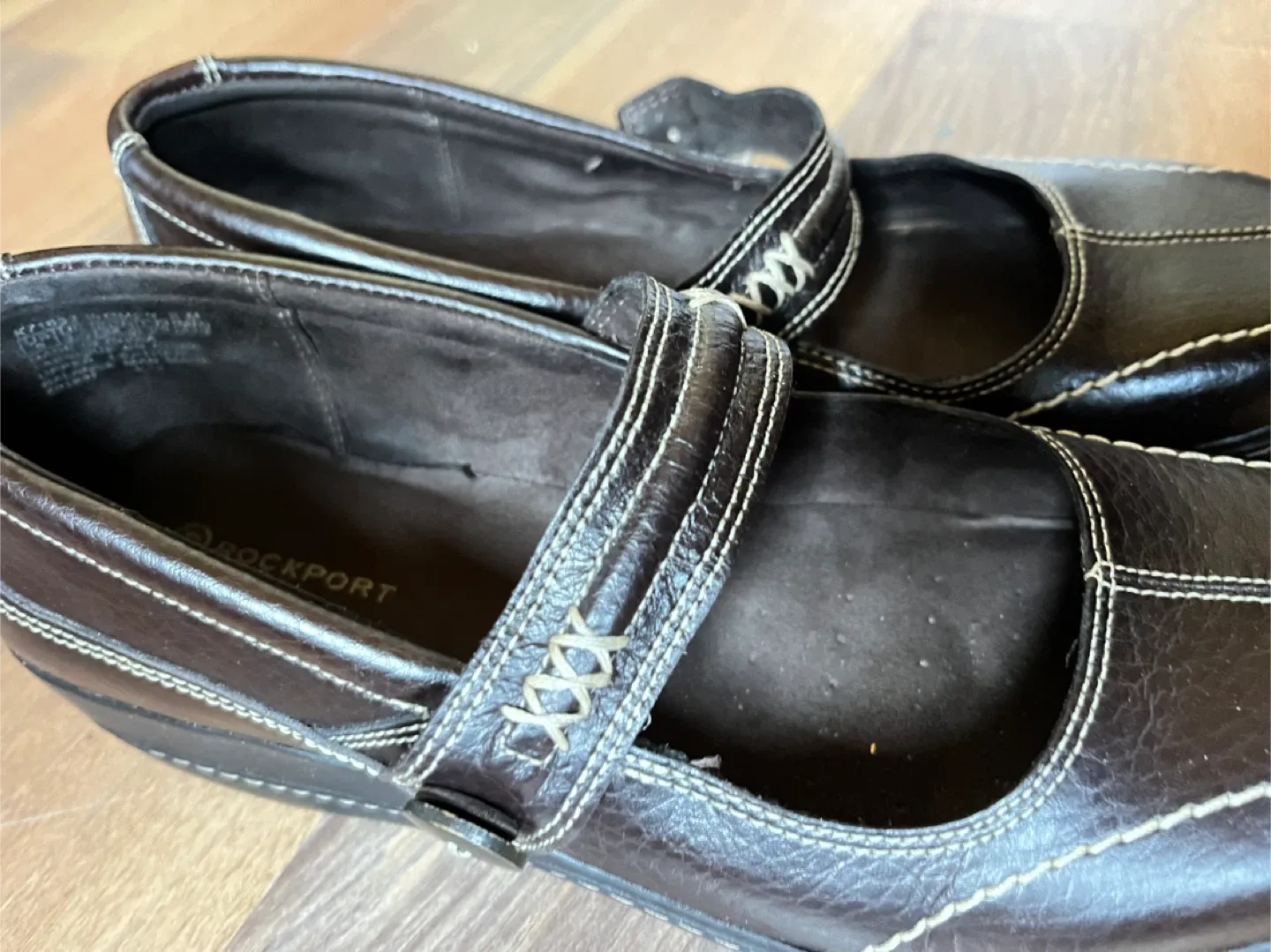 Rockport Brown Leather Mary Jane Shoes image indicator(4)