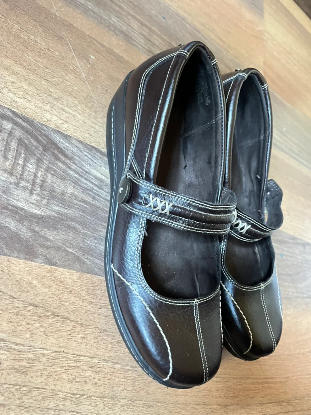 Rockport Brown Leather Mary Jane Shoes image indicator(3)