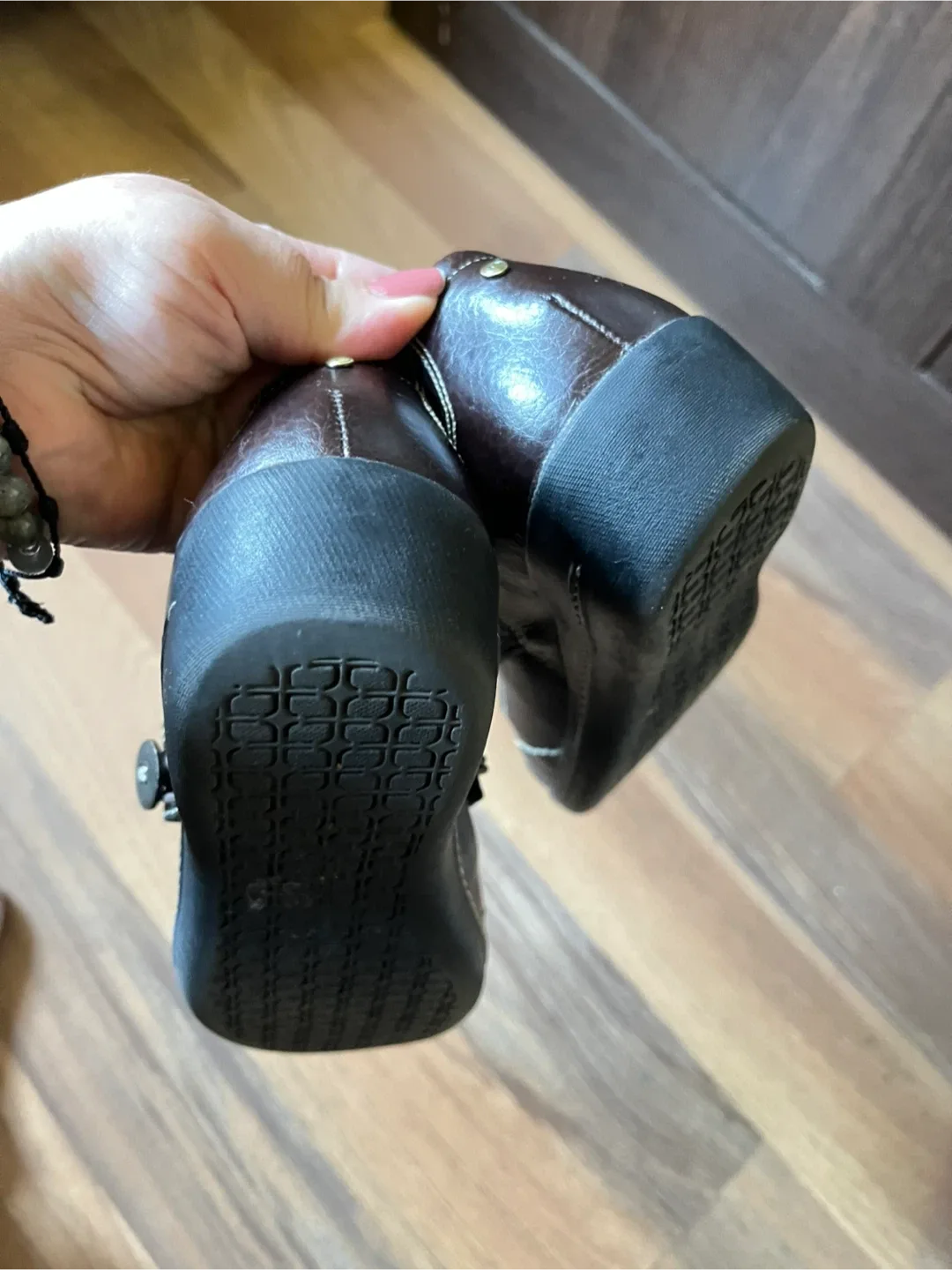 Rockport Brown Leather Mary Jane Shoes image indicator(9)