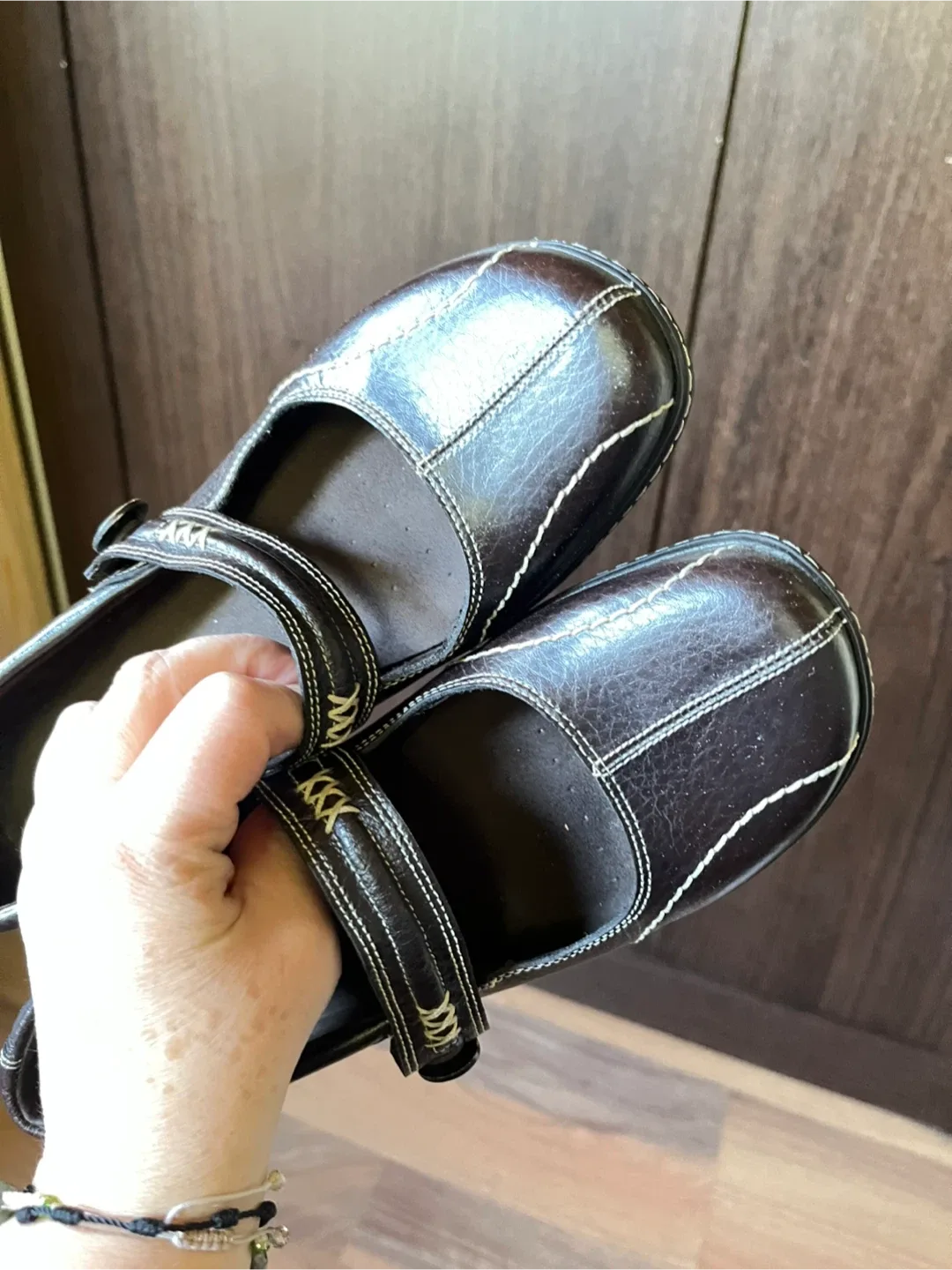 Rockport Brown Leather Mary Jane Shoes image indicator(7)