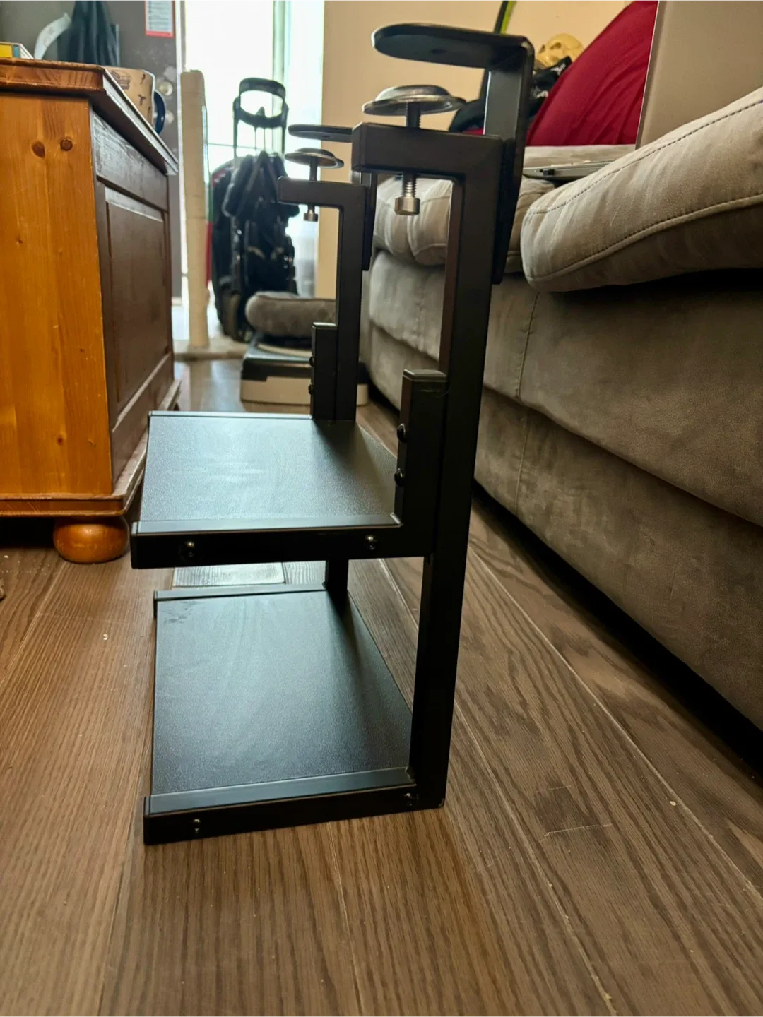 Clamp-on Adjustable Side Table - Black image indicator(2)