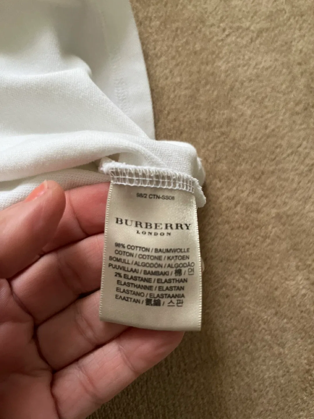 Ladies Burberry London White Polo Shirt - XL image indicator(4)