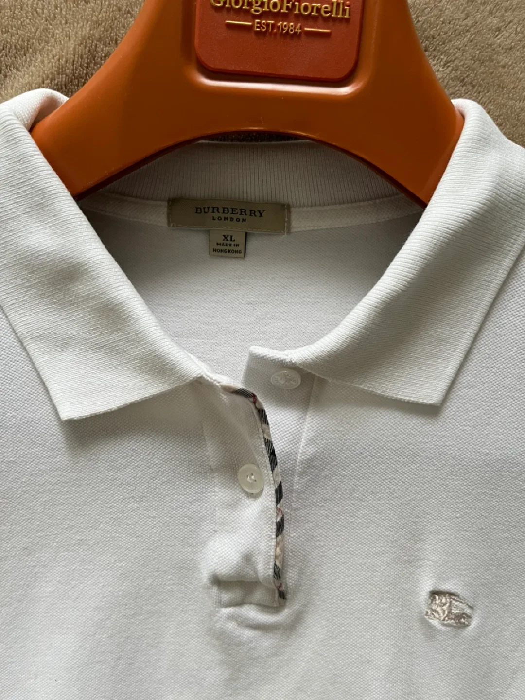 Ladies Burberry London White Polo Shirt - XL image indicator(2)