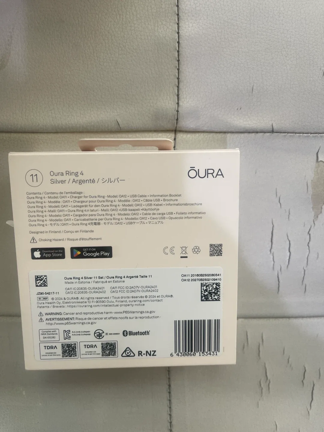 Oura Ring 4 Silver, Size 11 - New! image indicator(2)